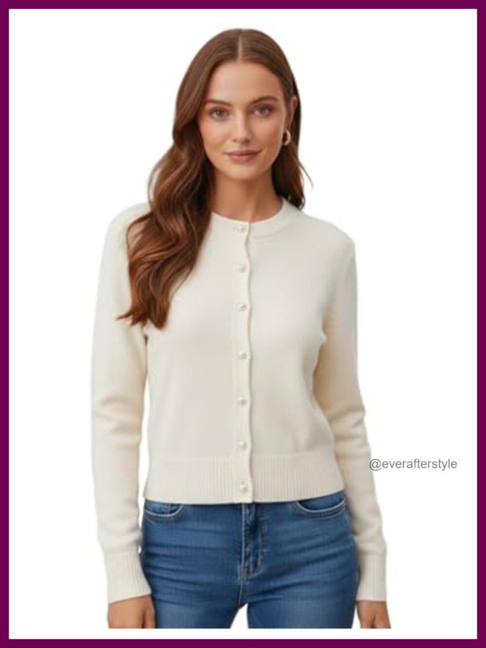 Women's Cardigan Sweater Button Down Long Sleeve Slim Fit Lightweight Waist